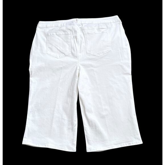 NOT YOUR DAUGHTERS JEANS Womens Plus Size 20W White Cropped Capri Jeans NYDJ - Picture 2 of 7